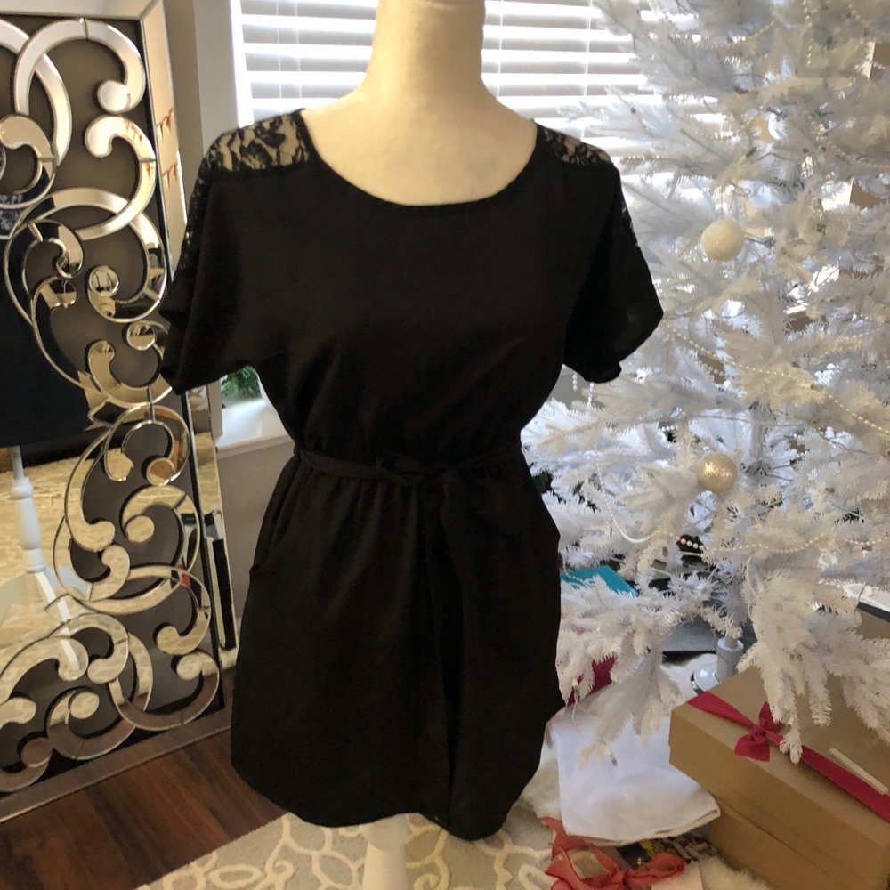 Black Dress with Lace Details
